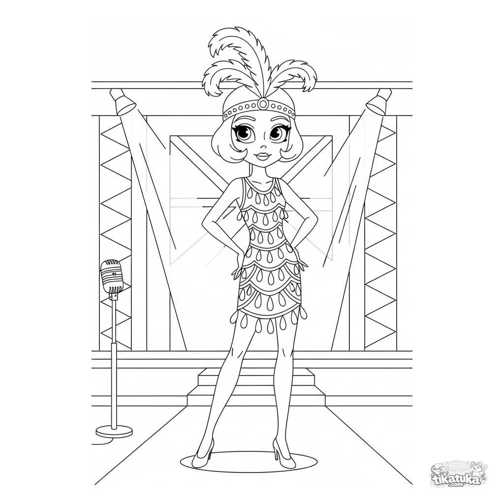 Vestido Flapper Anos 20 na Passarela