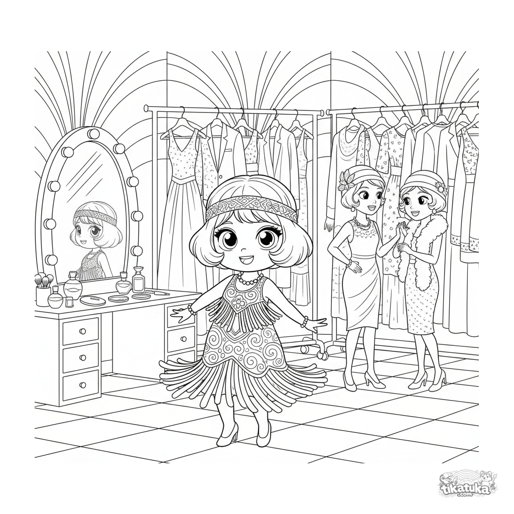 Vestido Flapper Anos 20 nos Bastidores da Passarela