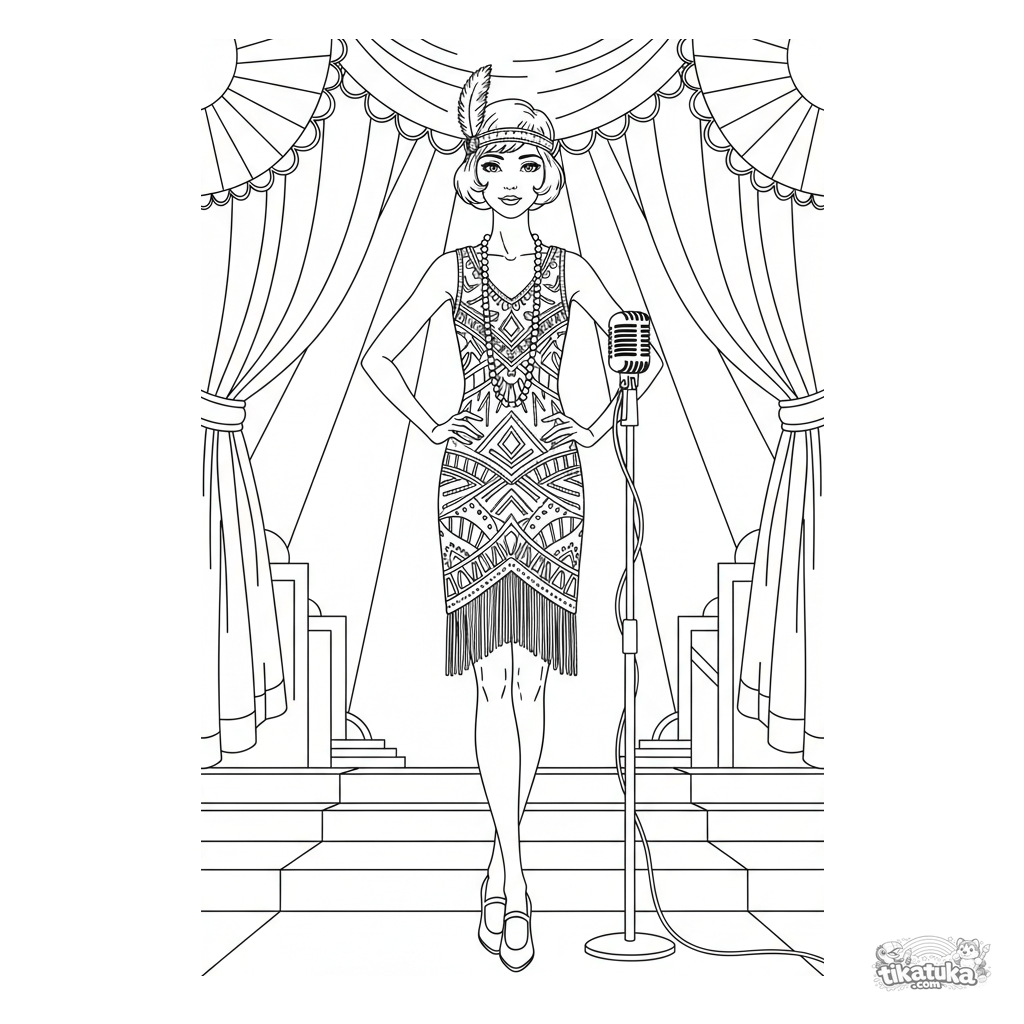 Vestido Flapper Anos 20 na Passarela