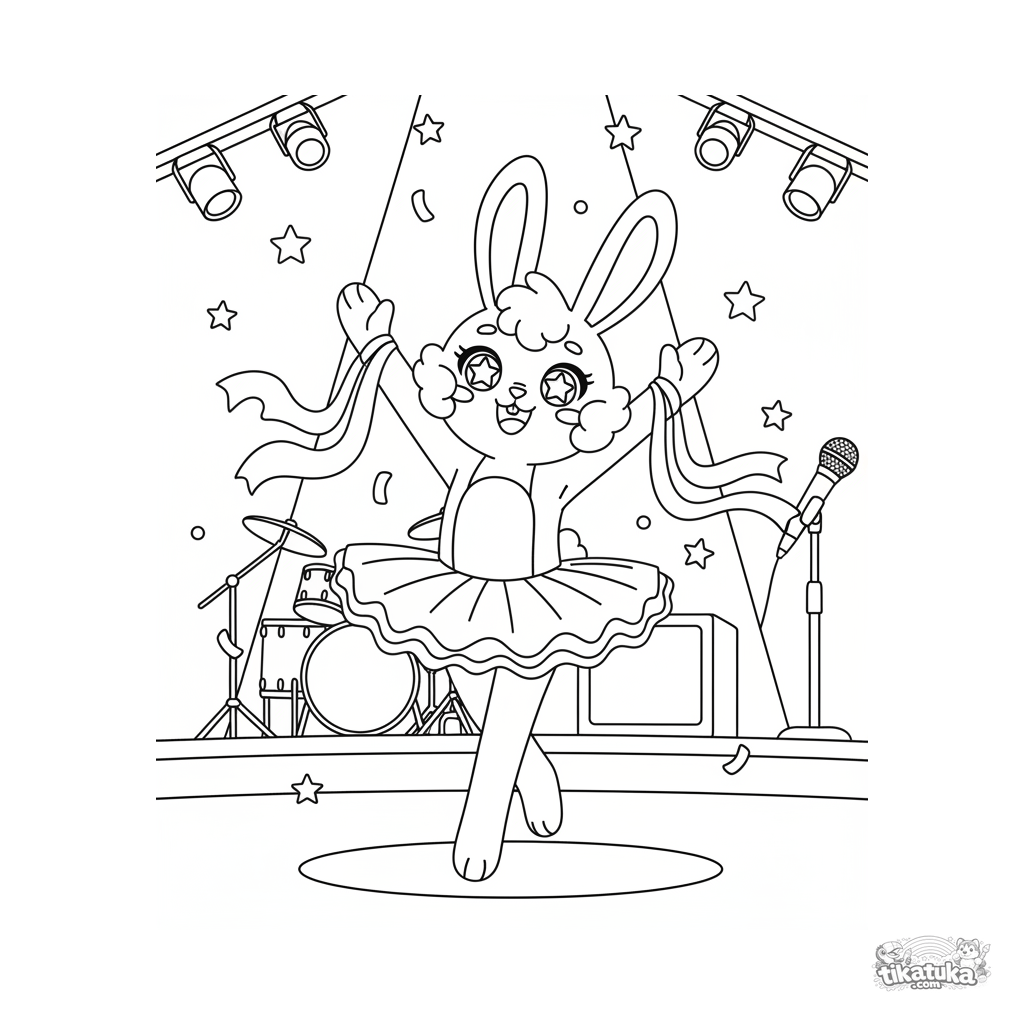Coelhinha Dançarina no Palco