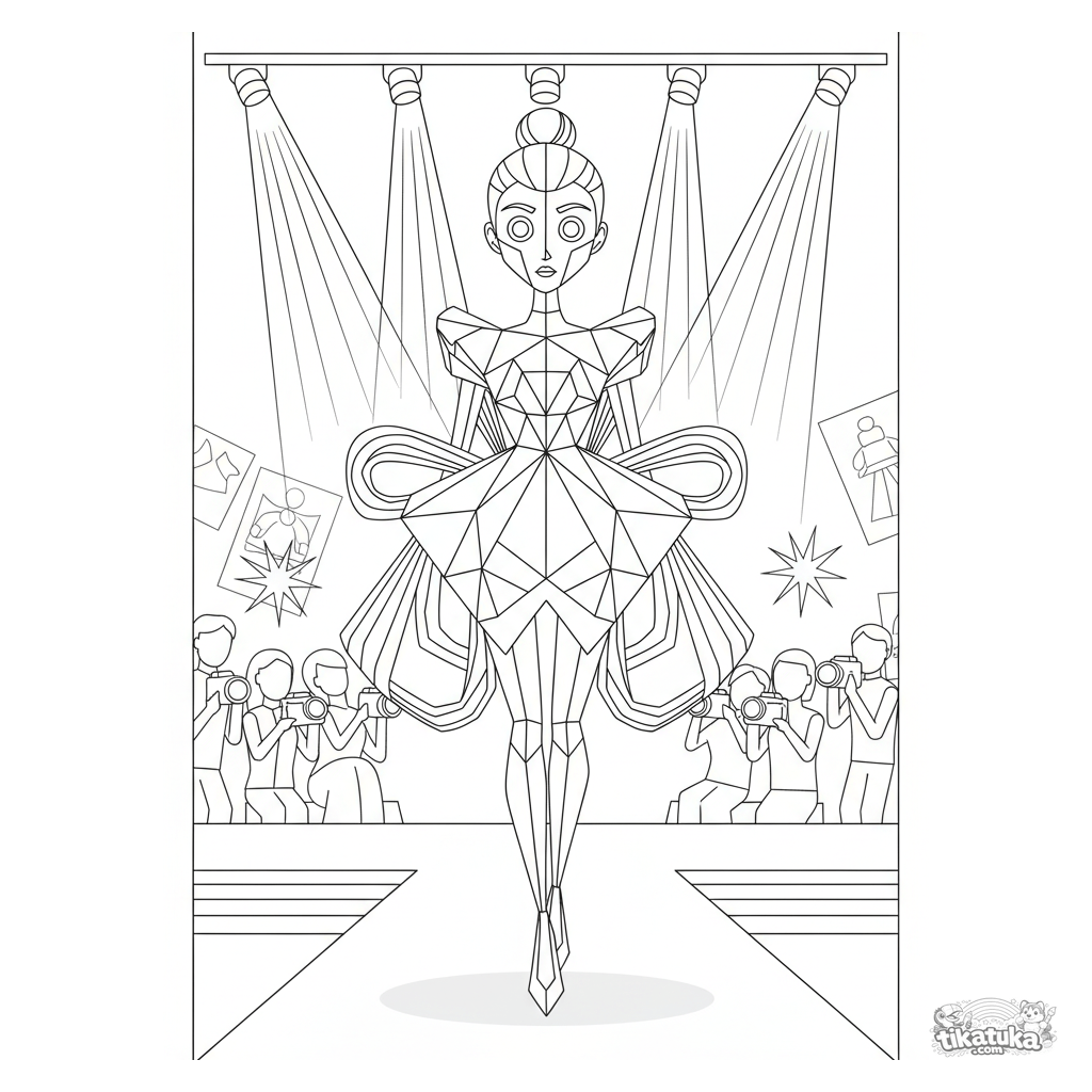 Vestido Escultural de Vanguarda na Passarela