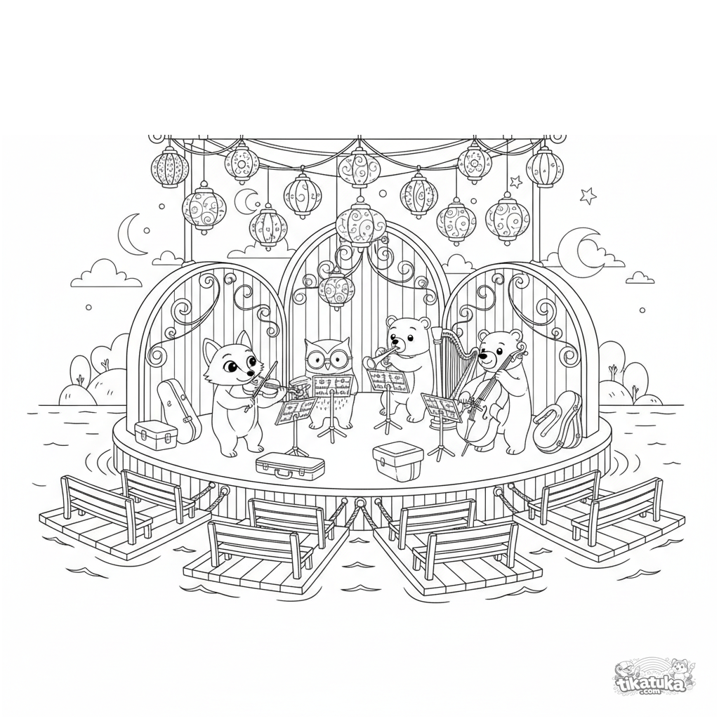 Palco de Concerto Flutuante no Mar