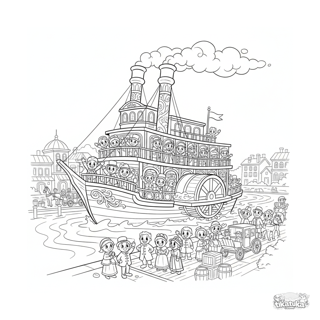 Vapor de rodas partindo