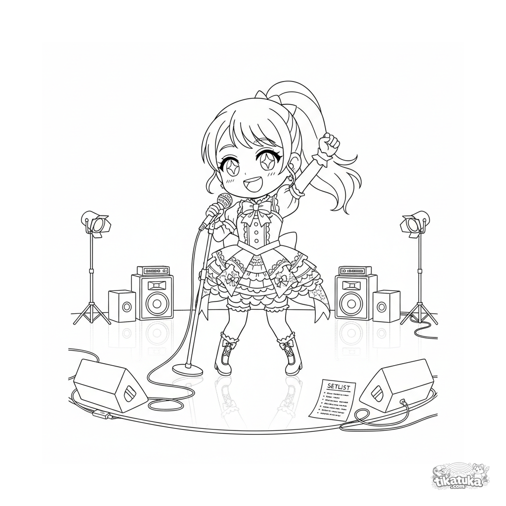 Cantora Idol Ensaiando no Palco