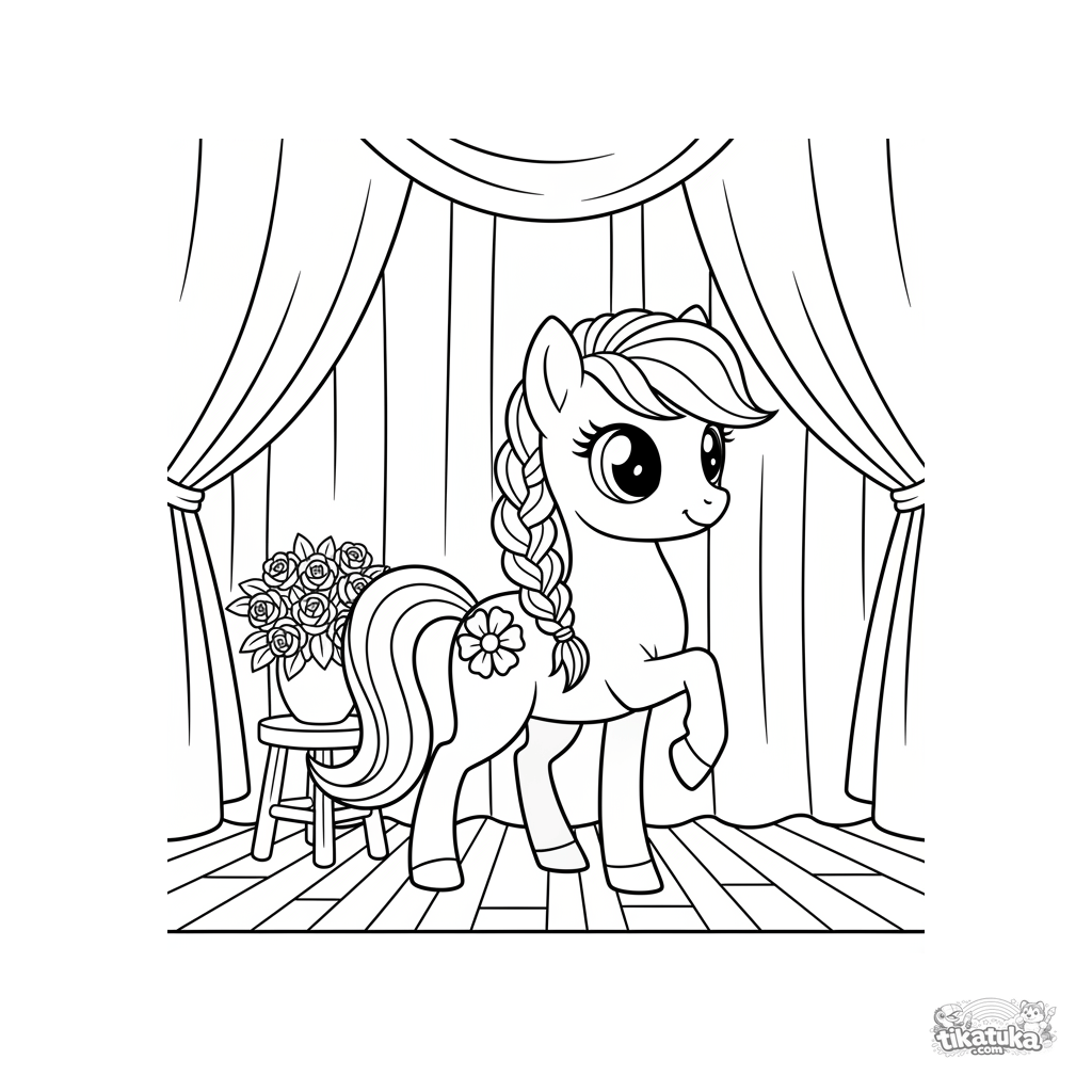 Pônei Bailarina no Palco