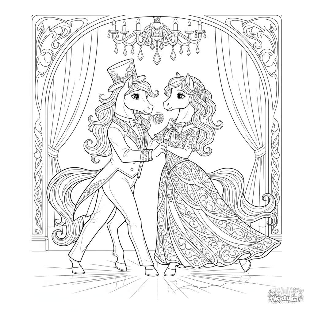 Pônei dança de salão