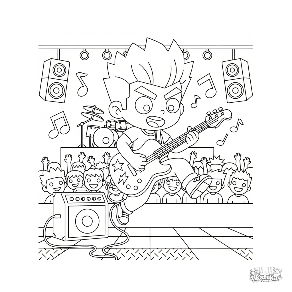 Guitarrista de Rock no Palco