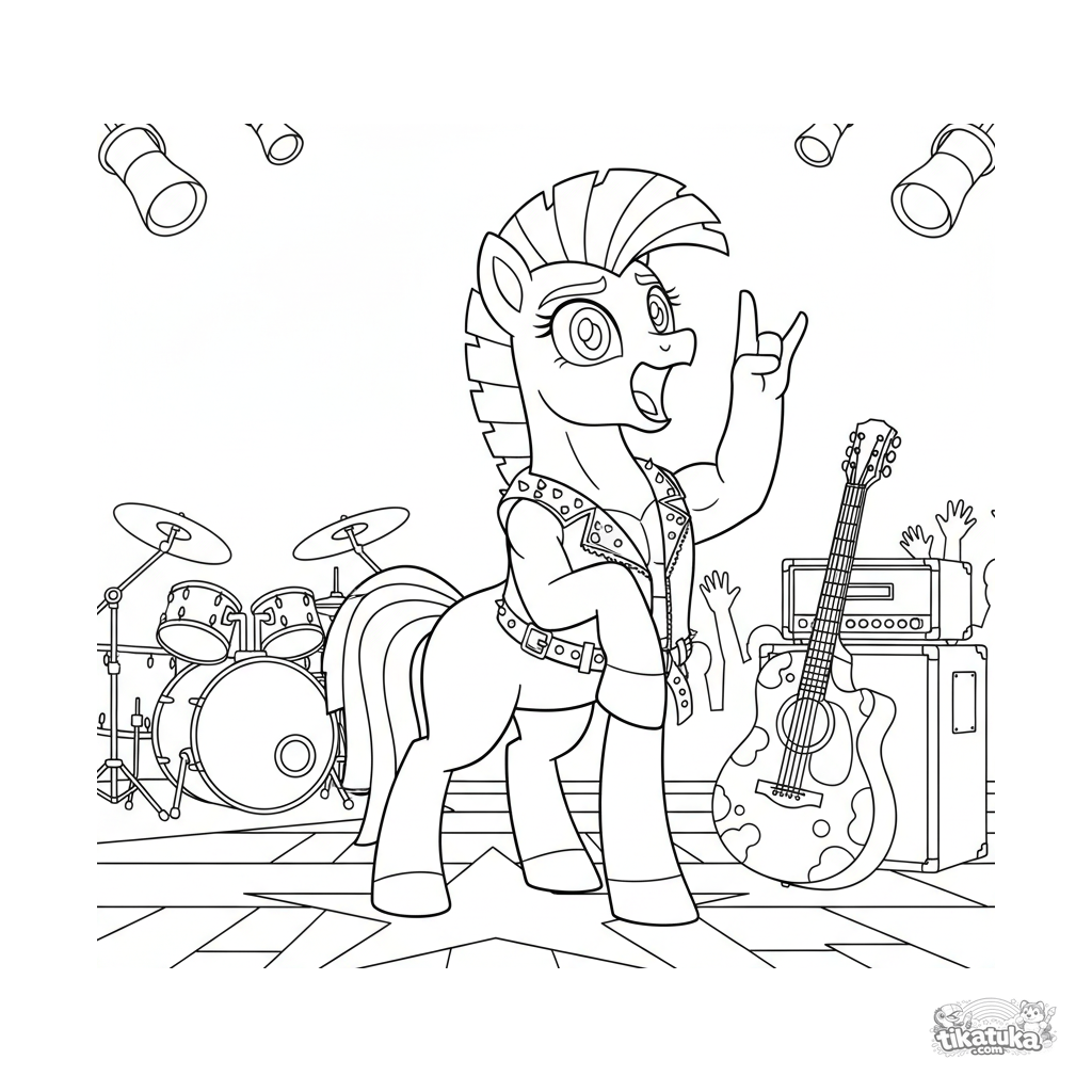 Pônei Rockstar no Palco