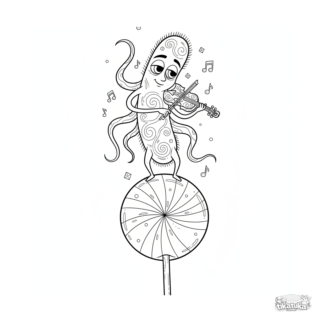 Bactéria Bastonete Violinista em Pirulito