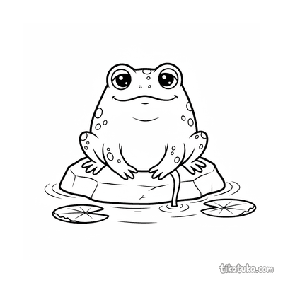 Sapo em uma pedra