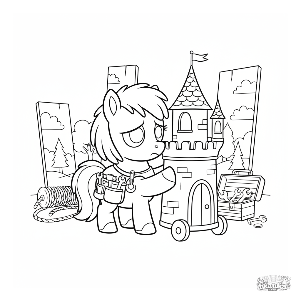 Pônei Contra-Regra Movendo um Acessório