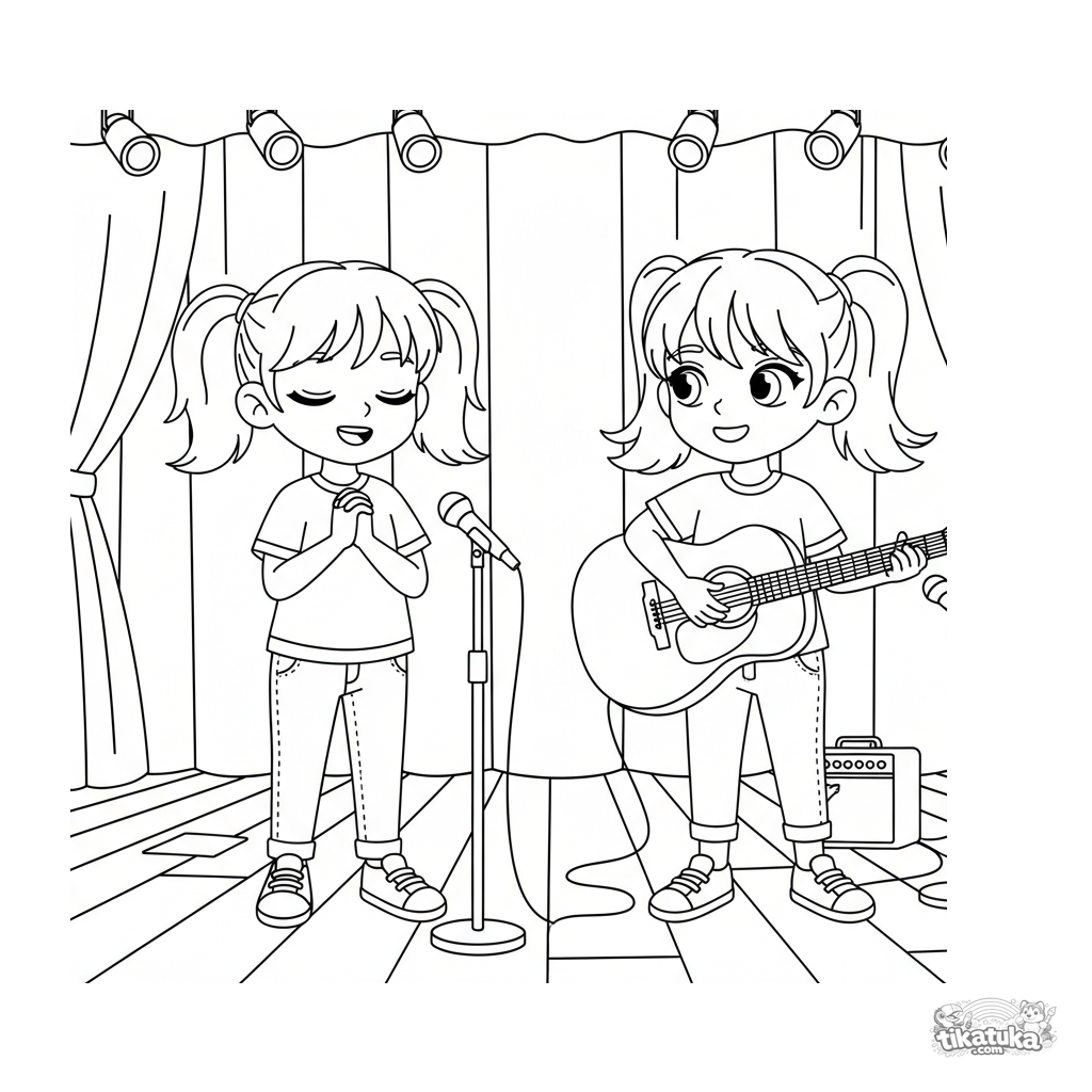 Dueto: Cantora e Guitarrista no Palco