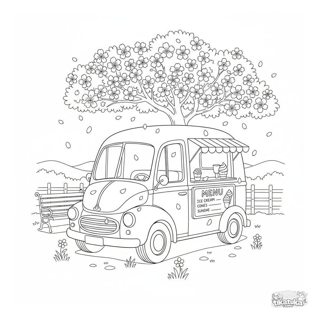 Caminhão de sorvete vintage